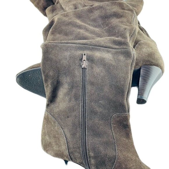 Hot from Hollywood 11W Brown Leather Slouchy Knee High Boots For Wome - Picture 7 of 13